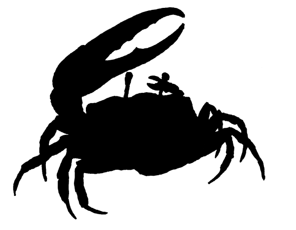 Краб силуэт на прозрачном фоне