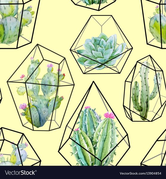 Флорариум эскиз акварелью