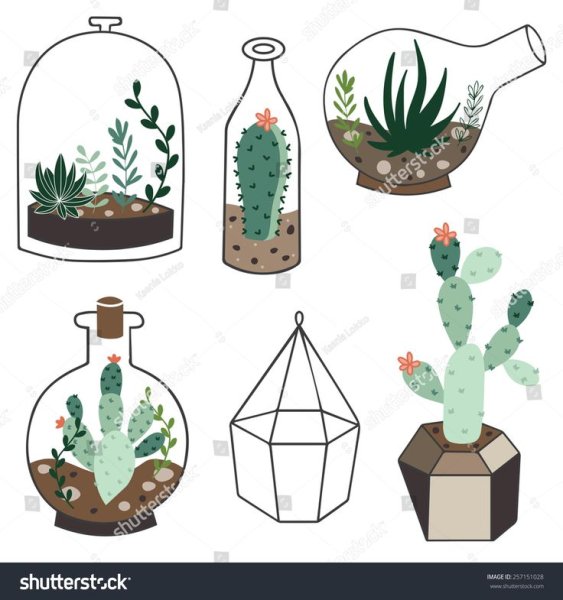 Флорариум рисунки наклейки