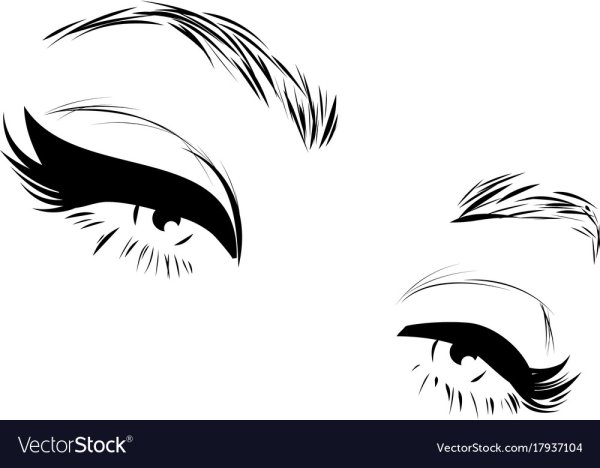 Силуэт глаз и бровей