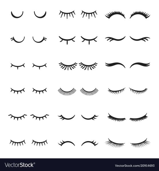 Ресницы трафарет