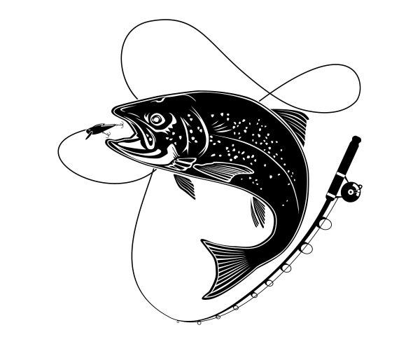 Рыбалка форель логотип