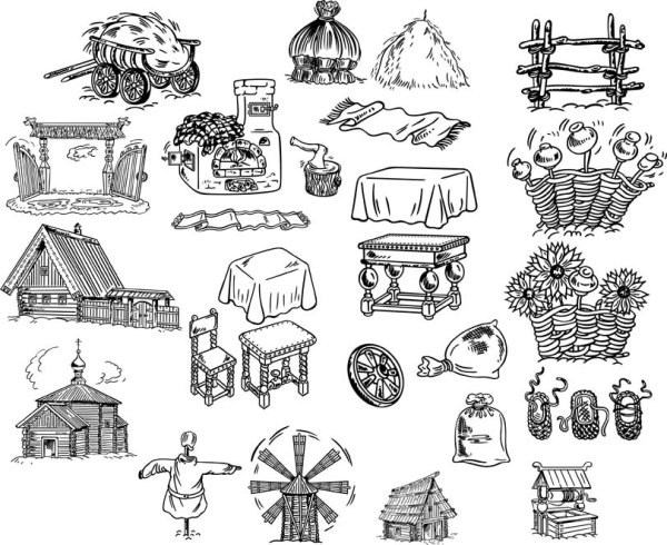 Схематичное изображение предметов