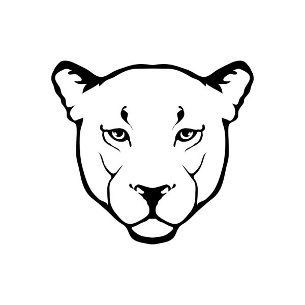 Силуэт головы пантеры