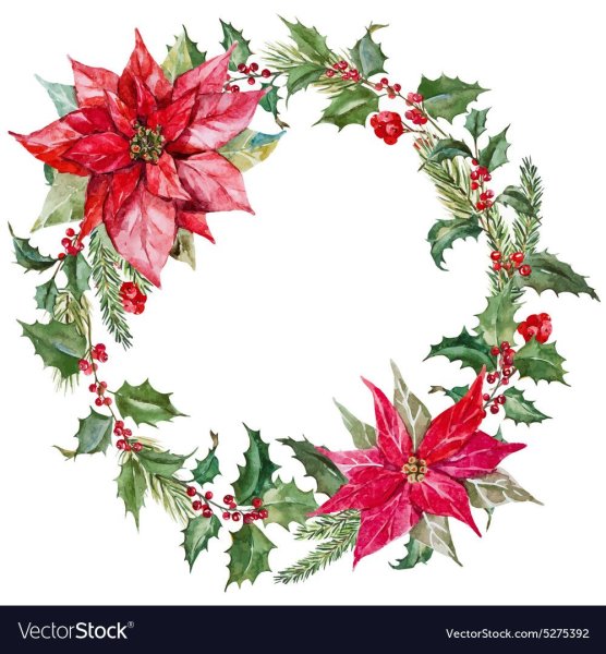 Новогодний цветок орнамент