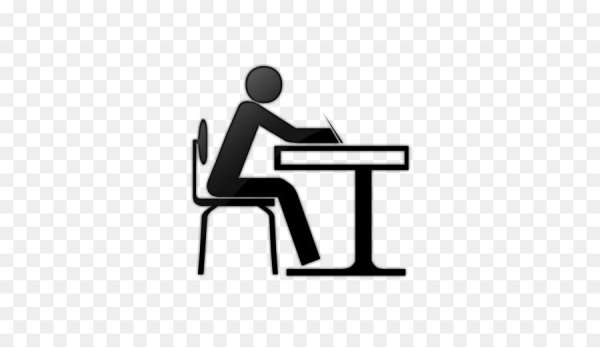Ученик за партой силуэт