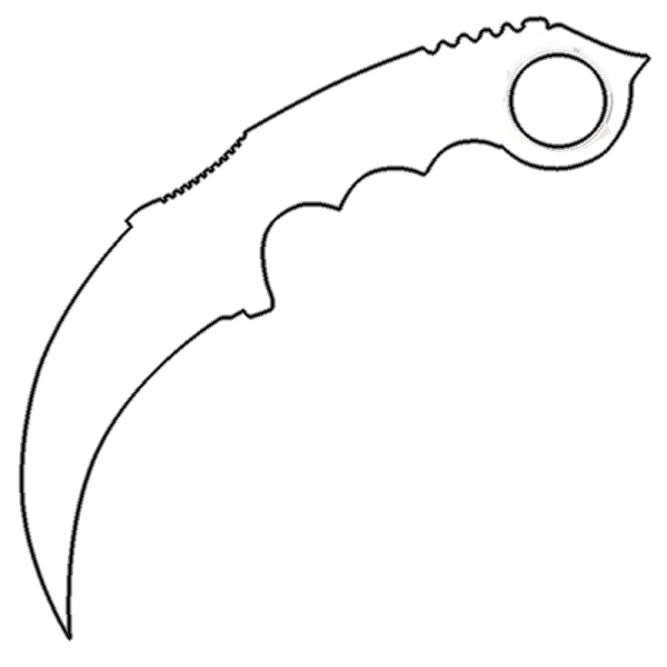 Нож керамбит чертеж а4