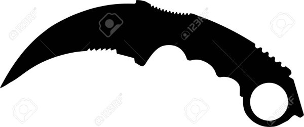 Нож керамбит очертание