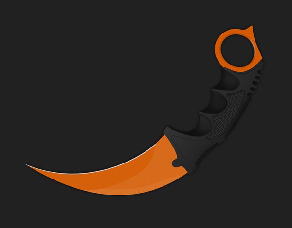 Керамбит оранжевый