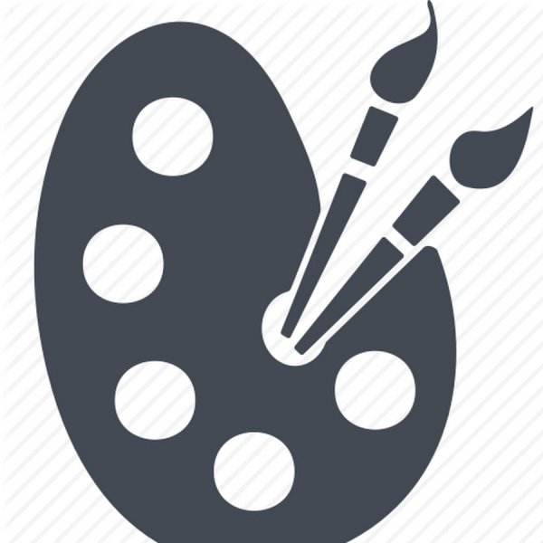 Силуэт Палитры с кистью