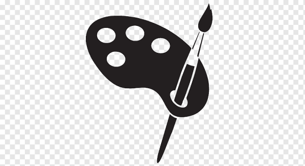 Силуэт Палитры с кистью