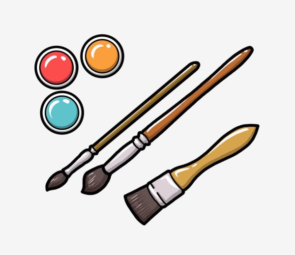 Кисти и краски