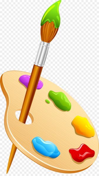 Краски с кисточкой