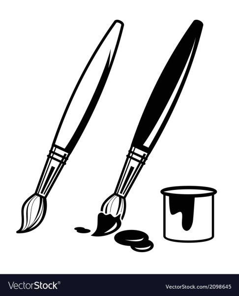 Кисточка для рисования вектор