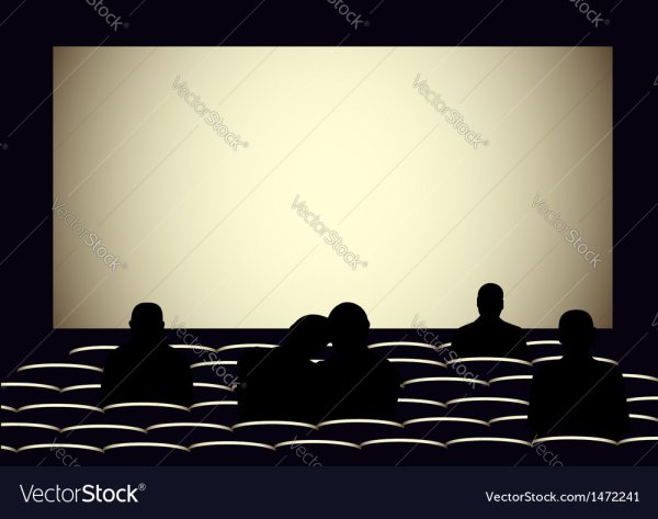 Силуэты зрителей в зале