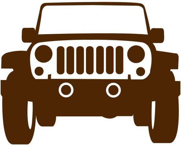 Машинка джип сзади вектор