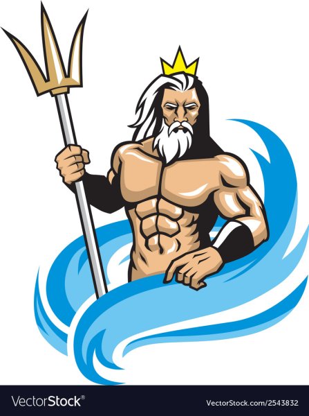 Изображение Нептуна с трезубцем