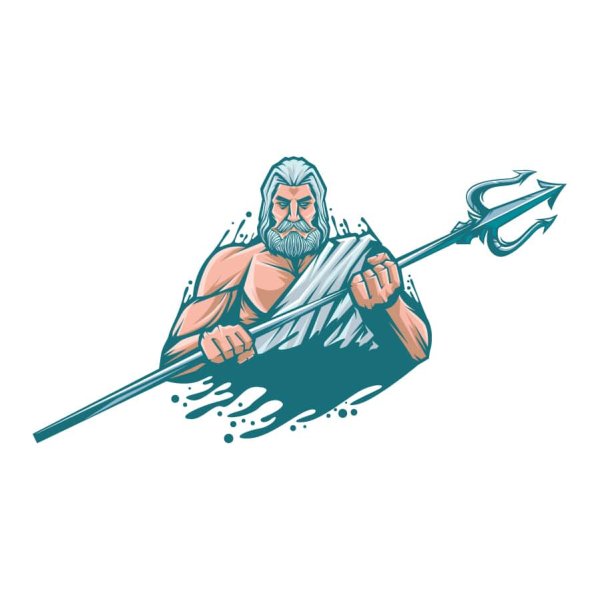 Нептун Бог вектор