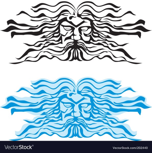 Нептун Бог вектор