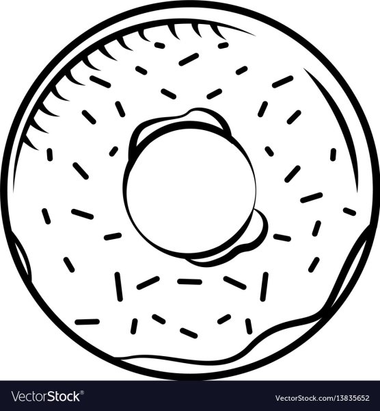 Раскраска пончик