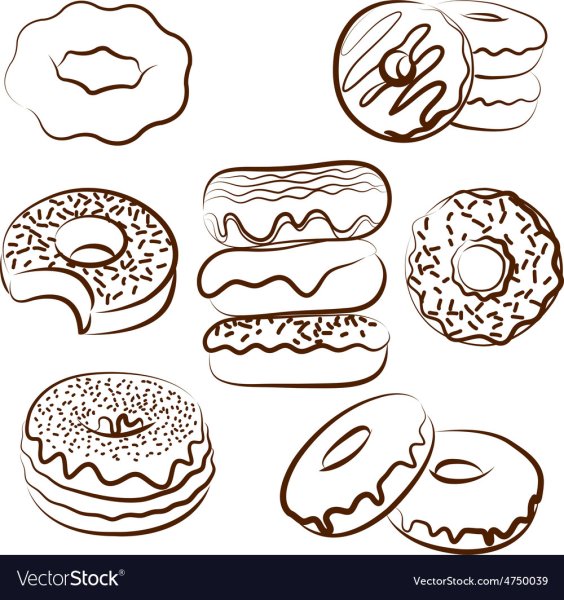 Пончик контур