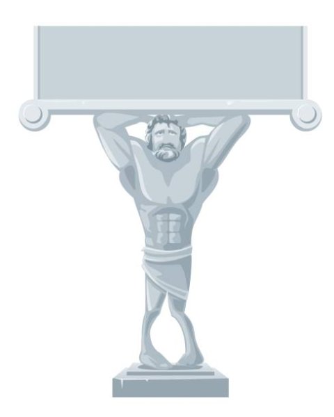 Атлант держит логотип