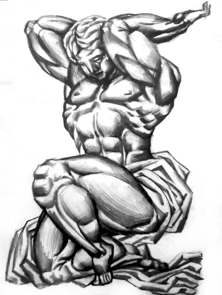 Атлант рисунок вектор