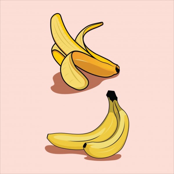 Нарисовать фрукт банан