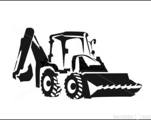 Экскаватор погрузчик JCB вектор