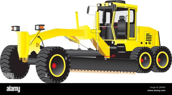 Желтый грейдер вектор