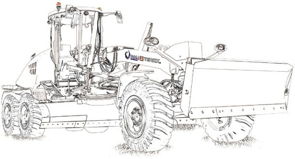 Автогрейдер для разукрашивания