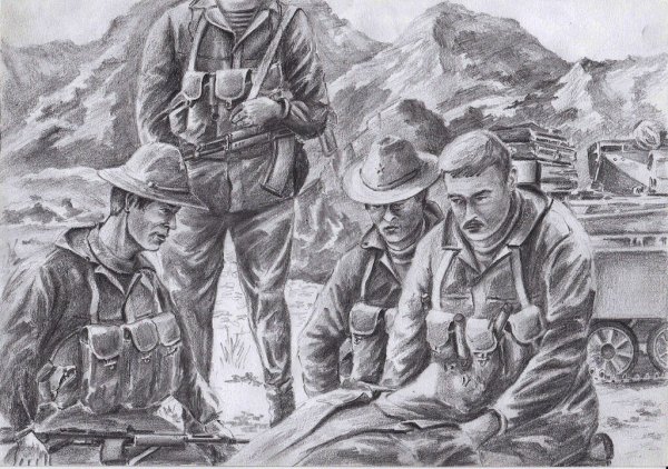 Ренат Шафиков рисунки Афганистан