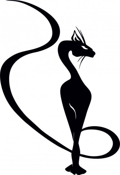 Изящный силуэт кошки