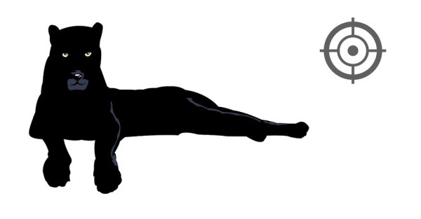 Силуэт крадущейся пантеры
