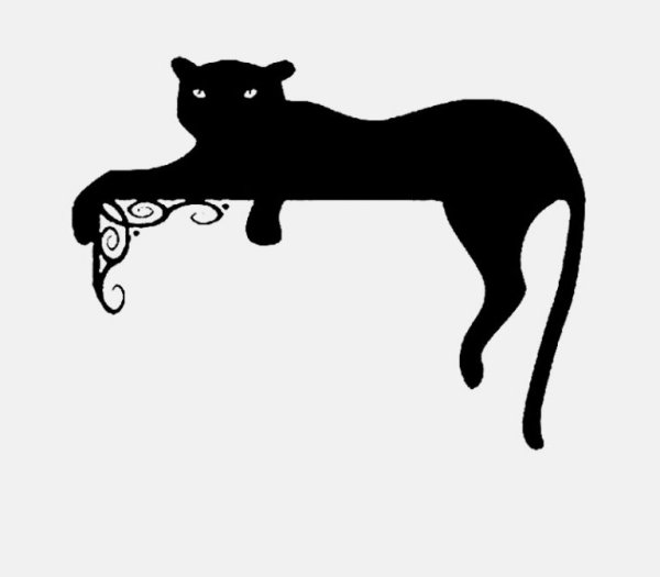 Силуэт лежащей пантеры