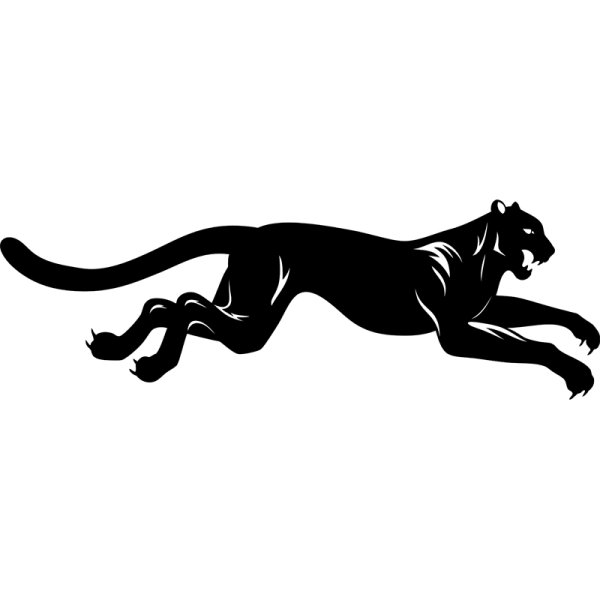 Силуэт пантеры в прыжке