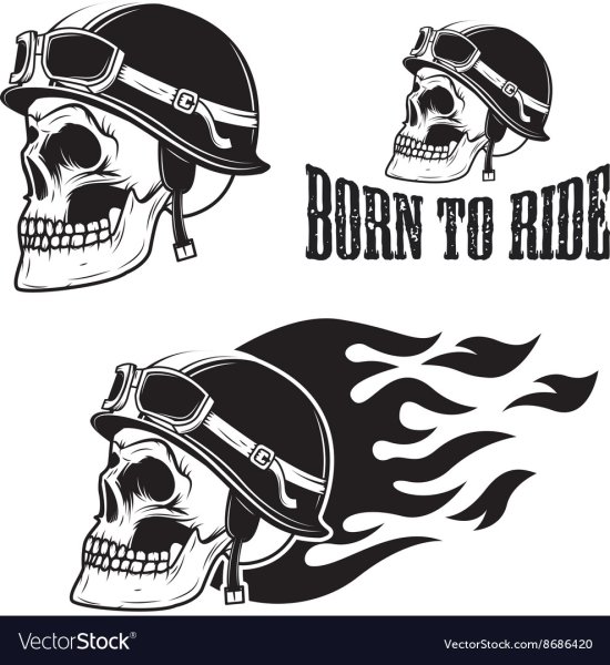 Байкерский шлем вектор