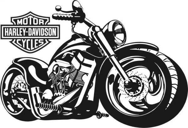 Мотоцикл Харлей Дэвидсон вектор