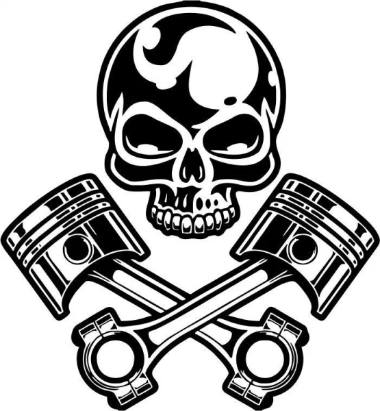 Череп с поршнями