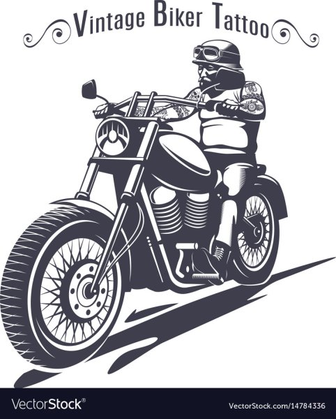 Трафарет байкера