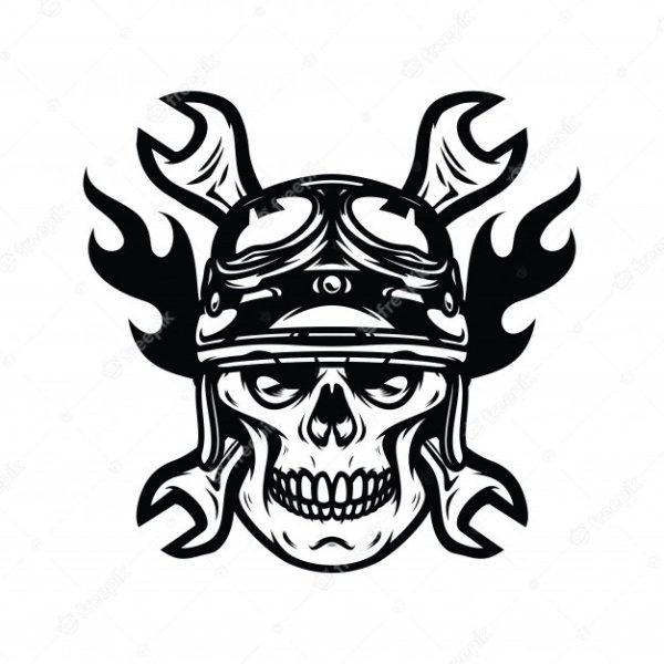 Байкерский череп