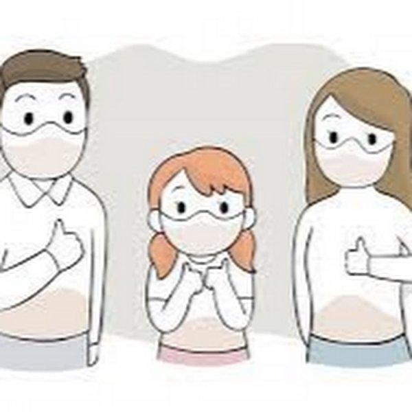 Семья в масках рисунок