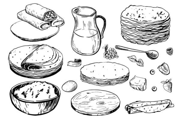 Блины вектор