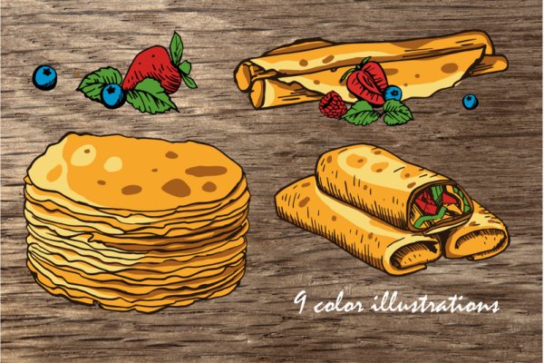 Иллюстрация векторные блинчики