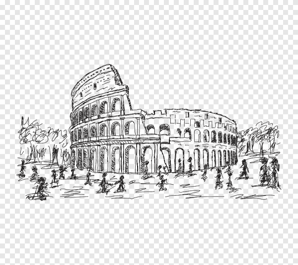 Колизей в древнем Риме рисунок