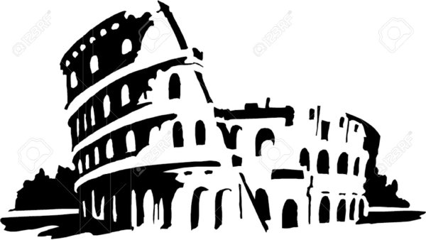 Колизей силуэт вектор