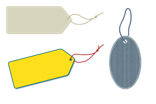 Ценник на веревочке