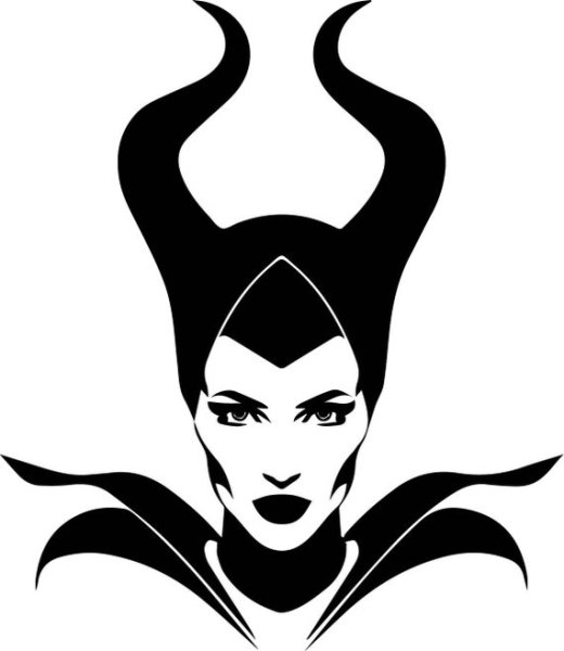 Малефисента чёрно белый