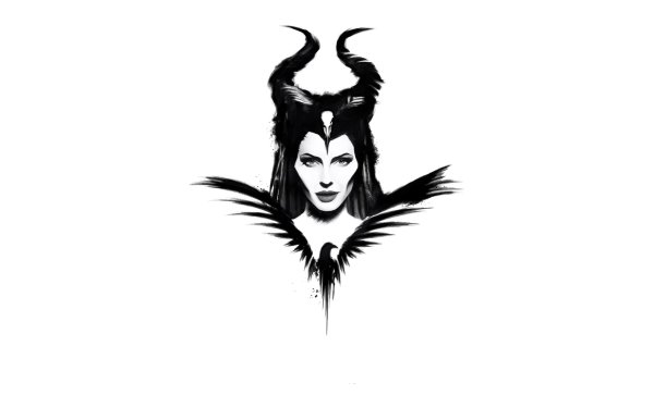 Малефисента на белом фоне