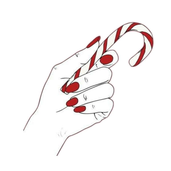 Нарисованные руки с маникюром